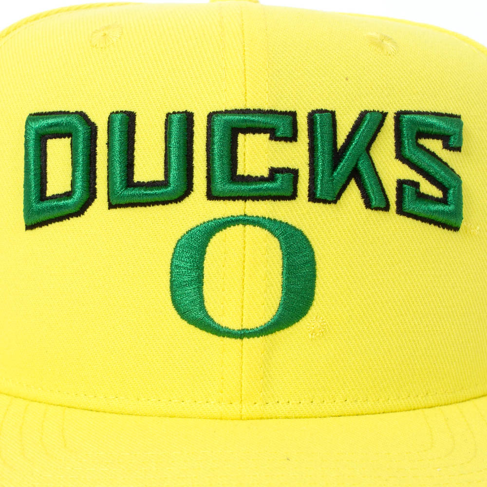 Classic Oregon O, Nike, Yellow, Flatbill, Performance/Dri-FIT, Accessories, Unisex, Pro, Plain, Arched Ducks, Oregon, Adjustable, Hat, 882526